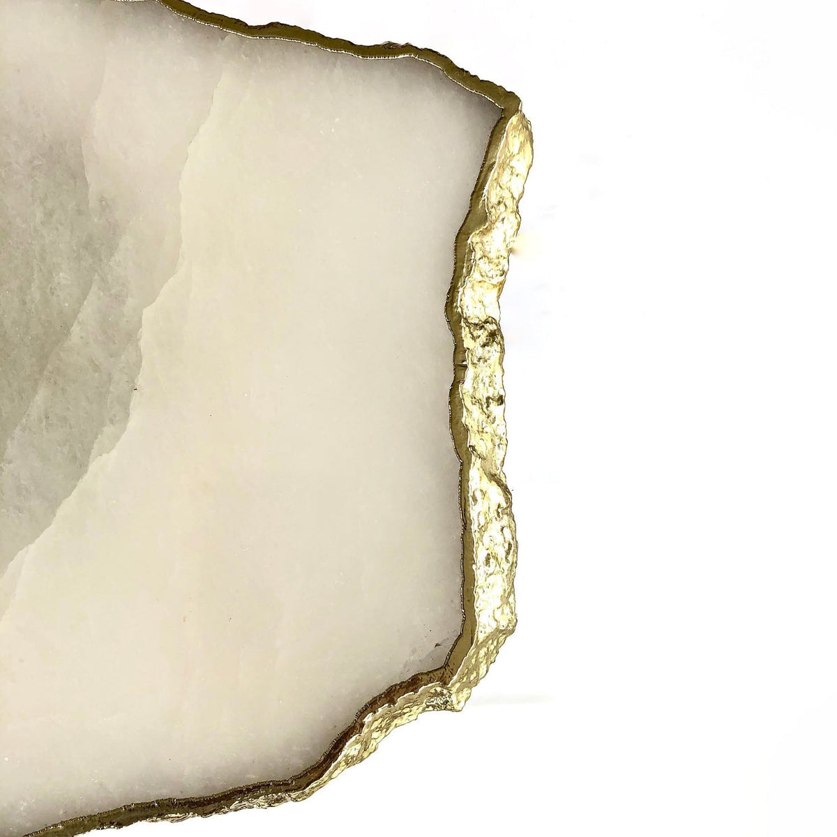 Small White Agate Side Table