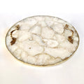White Agate Serving Tray