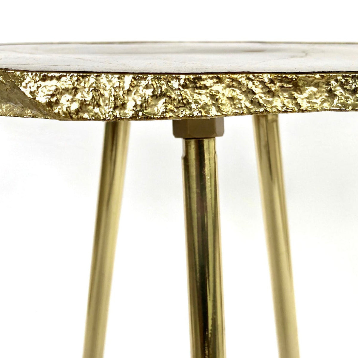 Small White Agate Side Table