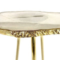 Small White Agate Side Table