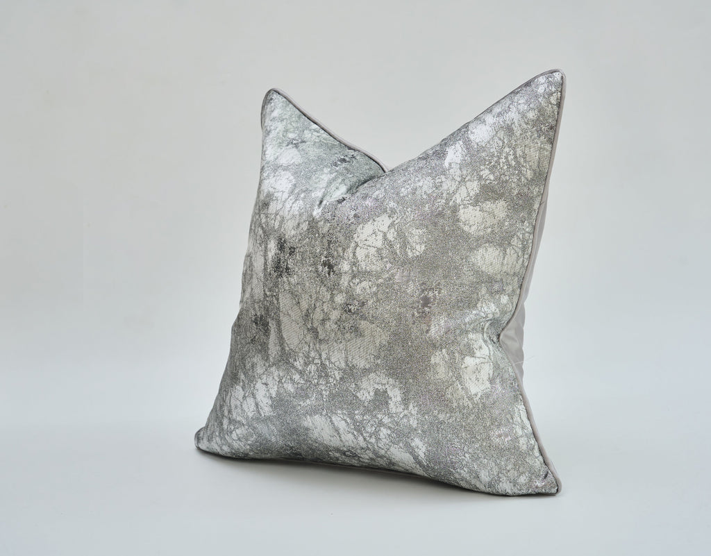 Silver Silk Cushion Cover