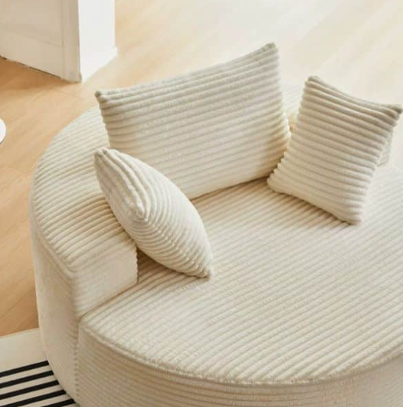 Plush Round Lounge Chair