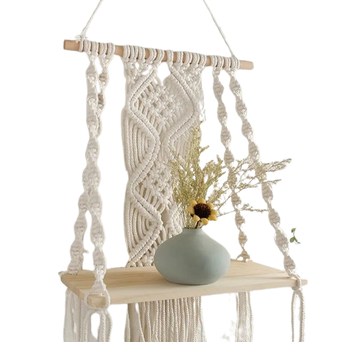 Bohemian Wooden Floating Shelf