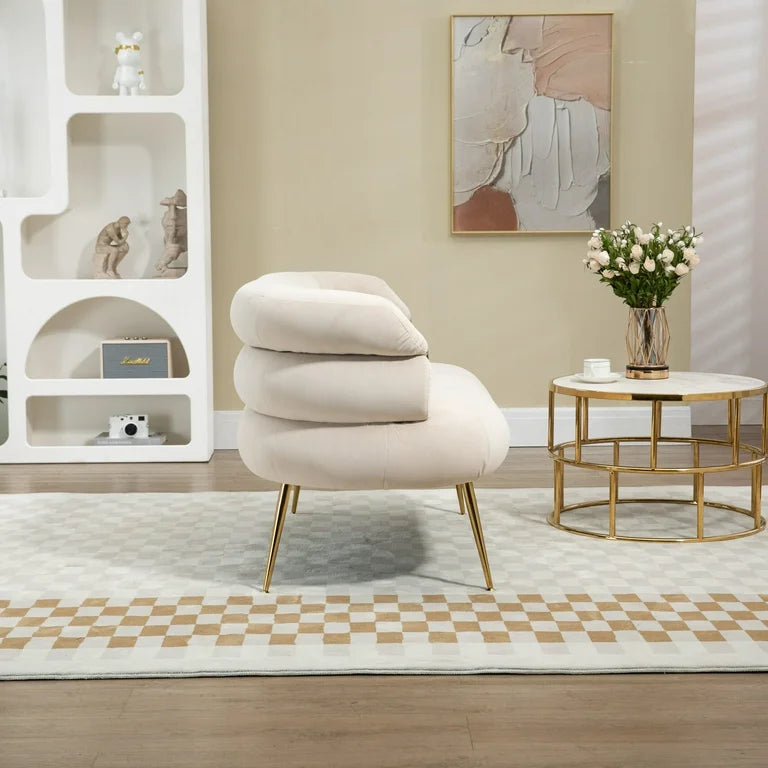 Velvet Ease Lounge Chair & Ottoman Set