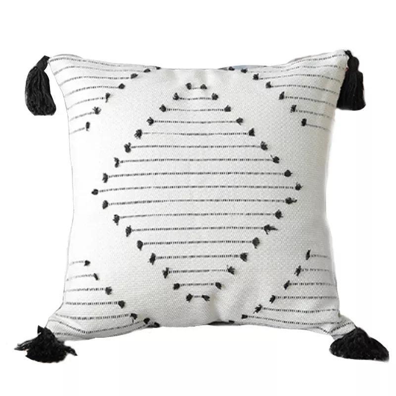 Boho Tassel Style Tufted Square Cushion Covers